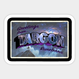 Greetings from Targon vintage Sticker